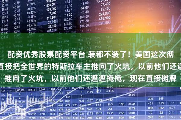 配资优秀股票配资平台 装都不装了！美国这次彻底撕下了伪善的面具，直接把全世界的特斯拉车主推向了火坑，以前他们还遮遮掩掩，现在直接摊牌